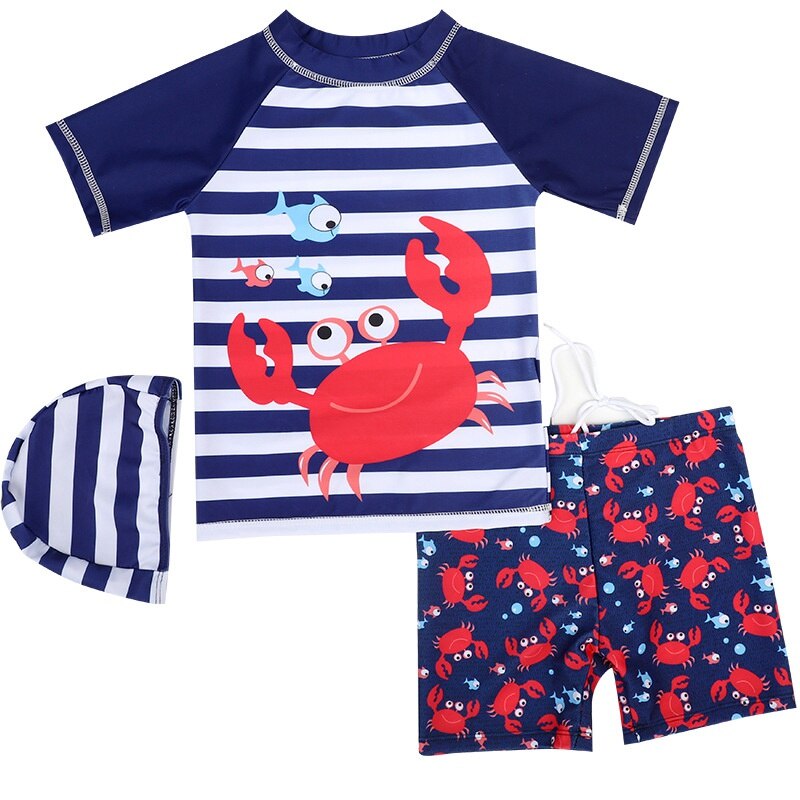 Kids Jongen Badpakken Swimable Baden Voor Jongen Kid Bikini Badpak Baby Baby Nat Pak Sneldrogend 3Pcs Baby jongen Badmode Kleding: 4-5T