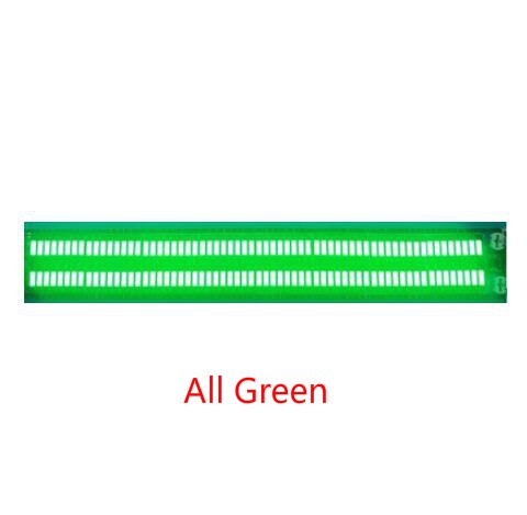 Indicador de nivel modificado para coche, luz de espectro, Audio, ritmo, pilar A, LED, Control de sonido, DC8-40V, Dual 64: All green