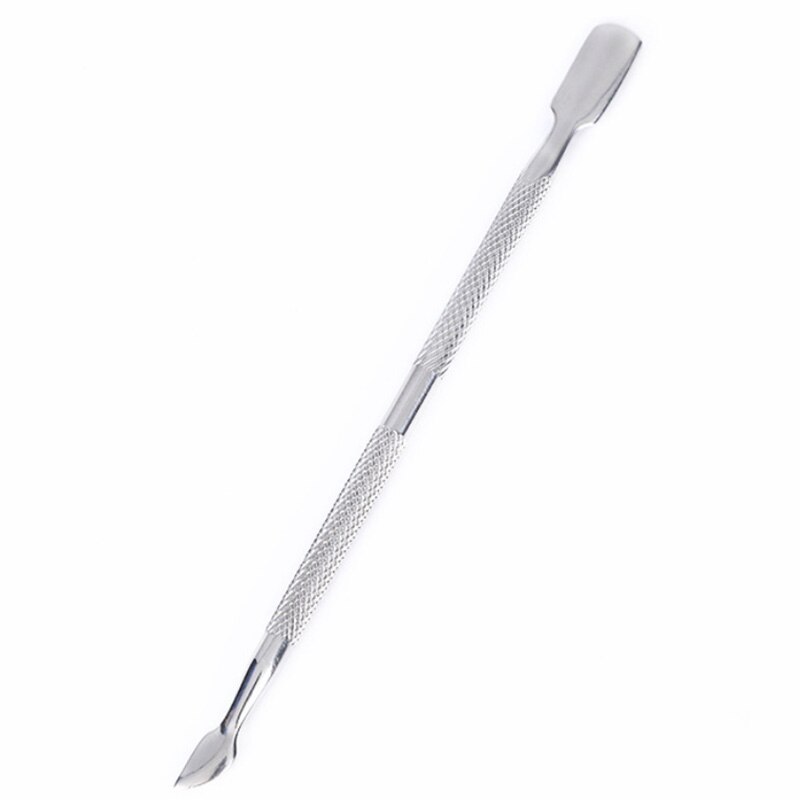 Professionele Rvs Nail Art Manicure Cuticle Pusher Remover Pedicule Nail Care Lepel, 50 Stks/partij