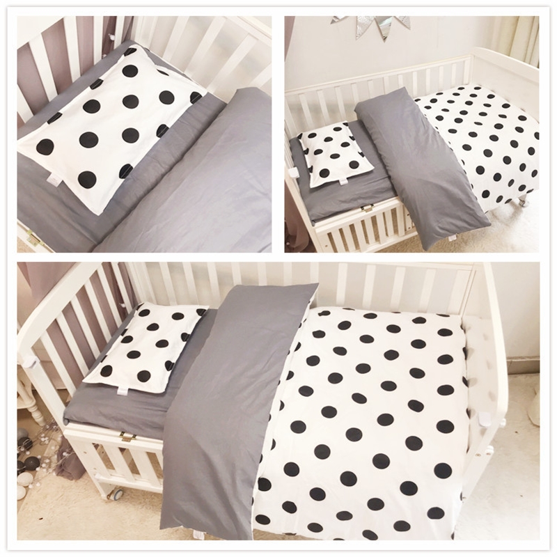 3pcs/set All Cotton Baby Bedding Set Newborns Crib Bedding Baby Boys Girls Bed Linens Kit Quilt Cover Fitted Sheet Pillowcase