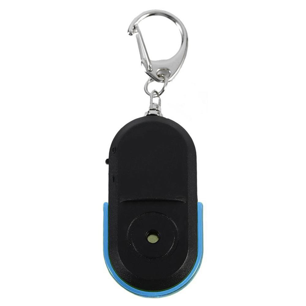 Sans fil 10m Anti-perte alarme clé localisateur porte-clés sifflet son avec lumière LED Mini Anti perte clé trouveur: Blue