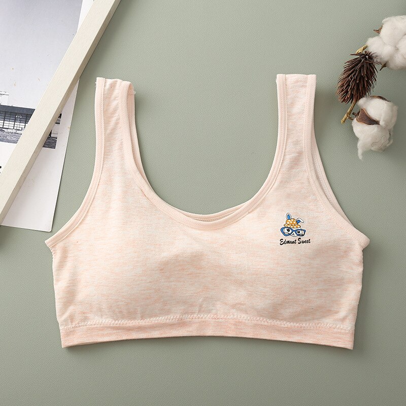 Katoen Puberteit Meisjes Bras Wire Gratis Sport Bh Voor Meisjes Ademend Tiener Meisje Opleiding Beha Met Pad Vest Tiener Lingerie 8-16Y: 4