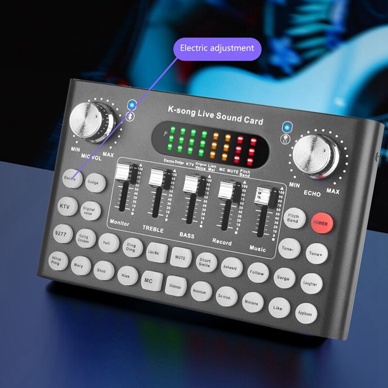 Geluidskaart Audio Usb Externe Geluidskaart Webcast Persoonlijke Live-uitzending Voor Telefoon Computer Studio Record