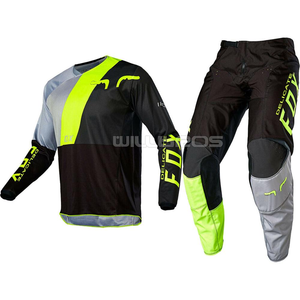 The One Delicate Fox 180 LOVL SE Gear Set Motorbike Motocross Suit Scooter Street Moto Men's Racing Kits