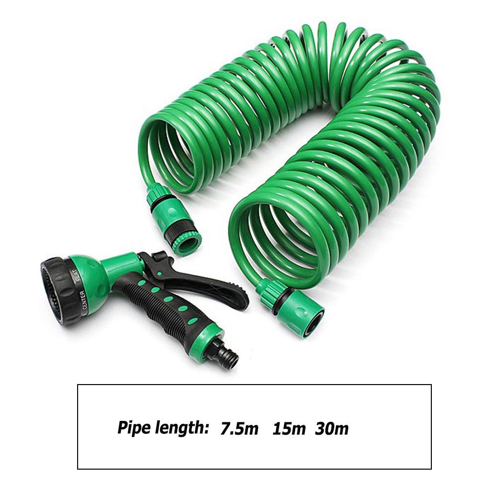7.5M/15M Expandable Garden Water Hose Coil Magic Flexible Hose Pipe Plastic Hoses Garden Watering Equirment with Spray Guns