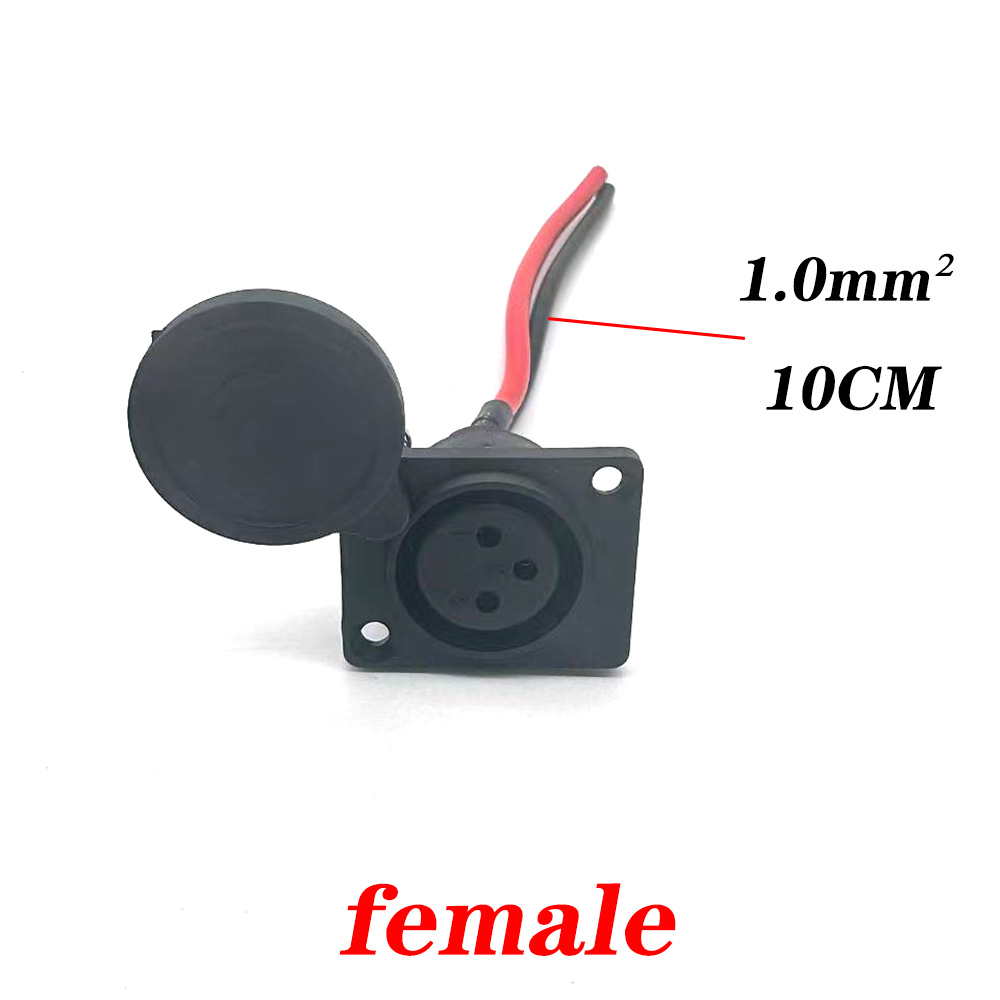 3Pin XLR Lithium Battery Charger Port Inline Plug Adapter Connector Jack Socket For E-Wheelchair Electric Scooters Parts E-Bike: Lavender