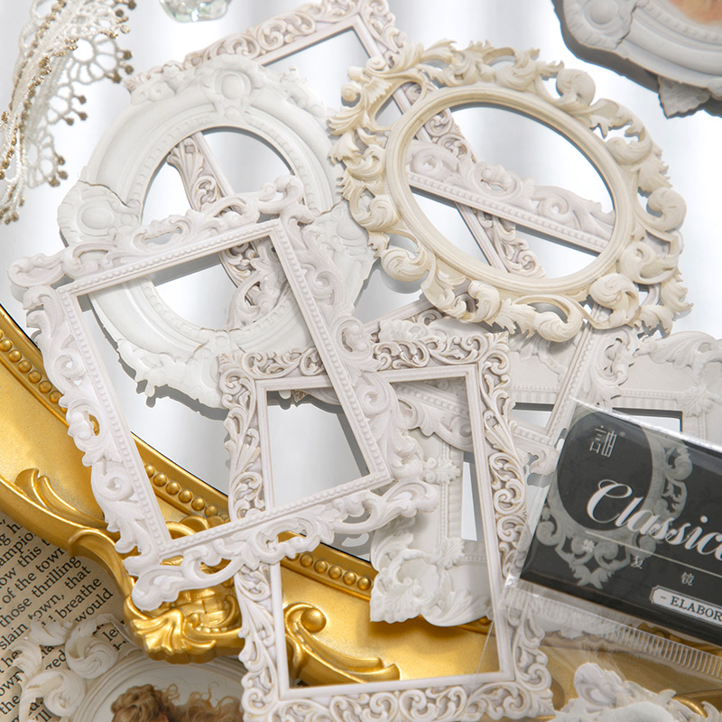 Marco de la serie de marcos Vintage, material de Collage temático, papel de álbum de recortes, suministros de diario de chatarra hechos a mano, 4 estilos, 10 piezas