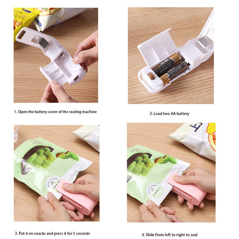 mini sealer sealing machine sealer seal bag zakkensluiter Mini Sealmachine Huishoudelijke Accessoires Naadlasmachines Voor Opslag In De Keuken Вакууматор Для Продуктов Закаточная Машинка