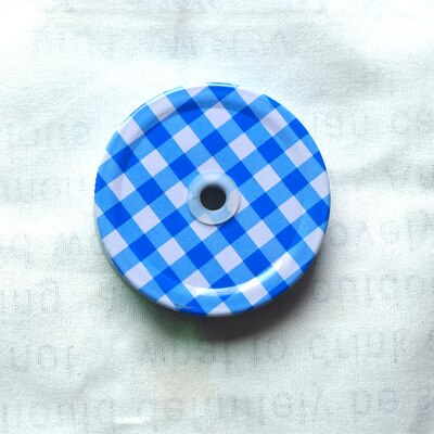 Multi Kleur 7 cm Converteren Standaard Metalen Mason Jar Deksels met Stro Gat Cock Pot Deksel Partij Drinken Levert 10 stks/partij DEC061