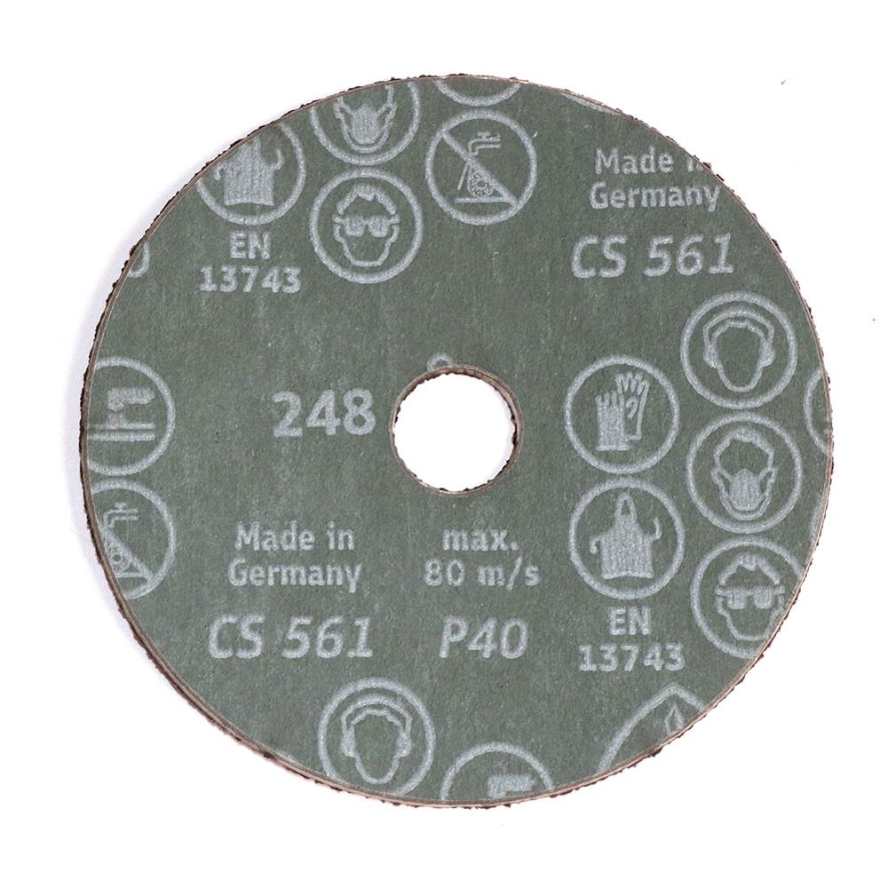 Discos de lijado de fibra para amoladora angular, ruedas de 24 a 100 de grano, 125x16mm/120x22mm, 10 unidades
