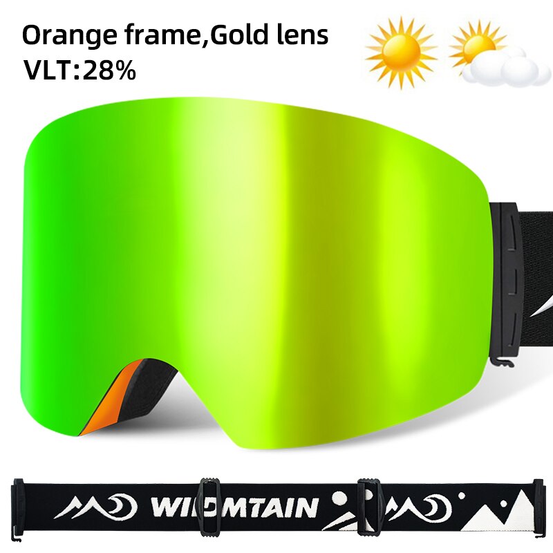 WILDMTAIN Best Ski Goggles Snowboard Dual Layers Anti fog Skiing Snow Goggles, UV Protection Ski Glasses for Men Women Youth