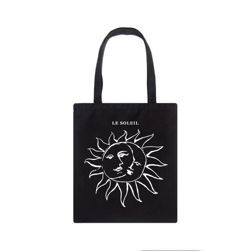 Mito do vintage sol deus ins bolsa de lona nova moda shopper sacos grande capacidade casual chique bolsa punk ulzzang feminina ombro: Hei01