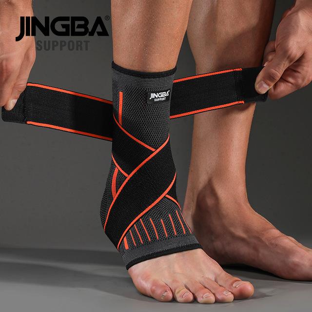 1 PCS Protective Football Ankle Support Basketball Ankle Brace Compression Nylon Strap Belt Ankle Protector: Orange Bandage Ankle / S-M
