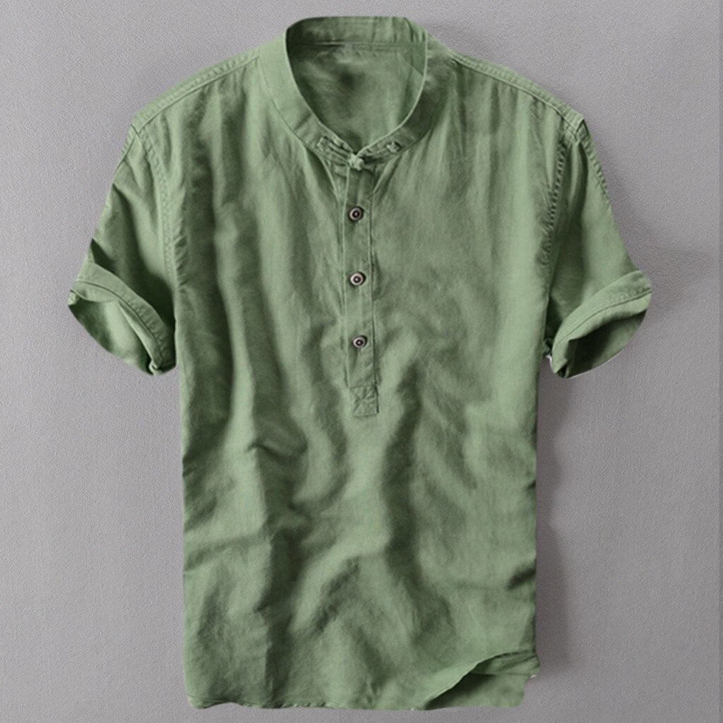 228#  , camisa de couleur puro para hombre, camisa verde azul blanca, hauts holgados para hombre, ropa para hombre