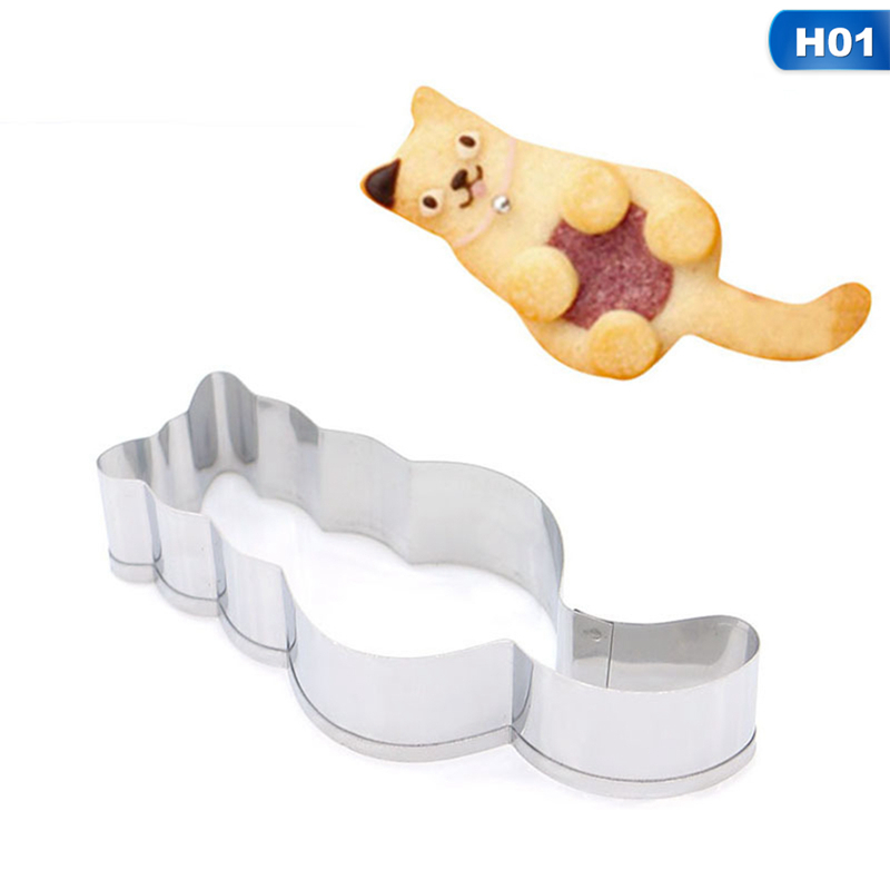 6 stijlen Dier Hond Bot Poot Cookie Cutter Mold 3D Suiker Ambachtelijke Pastry Biscuit Fondant Taart Bakvorm DIY cake Decorating: 1