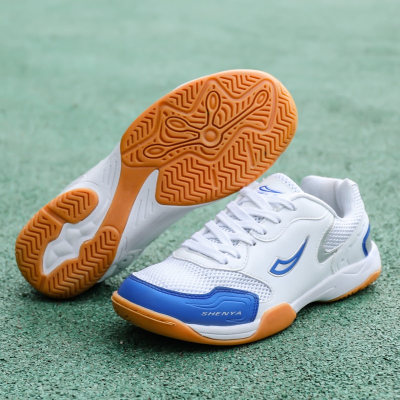 Tênis de mesa tênis de mesa sapatos de badminton de crianças profissionais tênis de fitness leve plana respirável