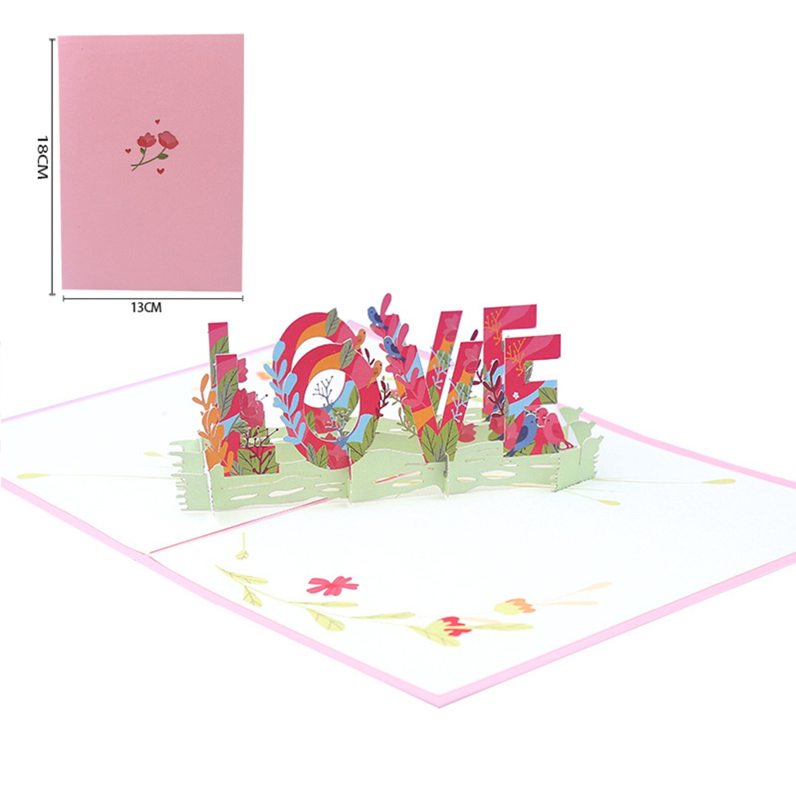 3D Pop-Up Cards LOVE Letter DIY Handmade Greeting Card for Valentine Day Anniversary Party Wedding Decoration