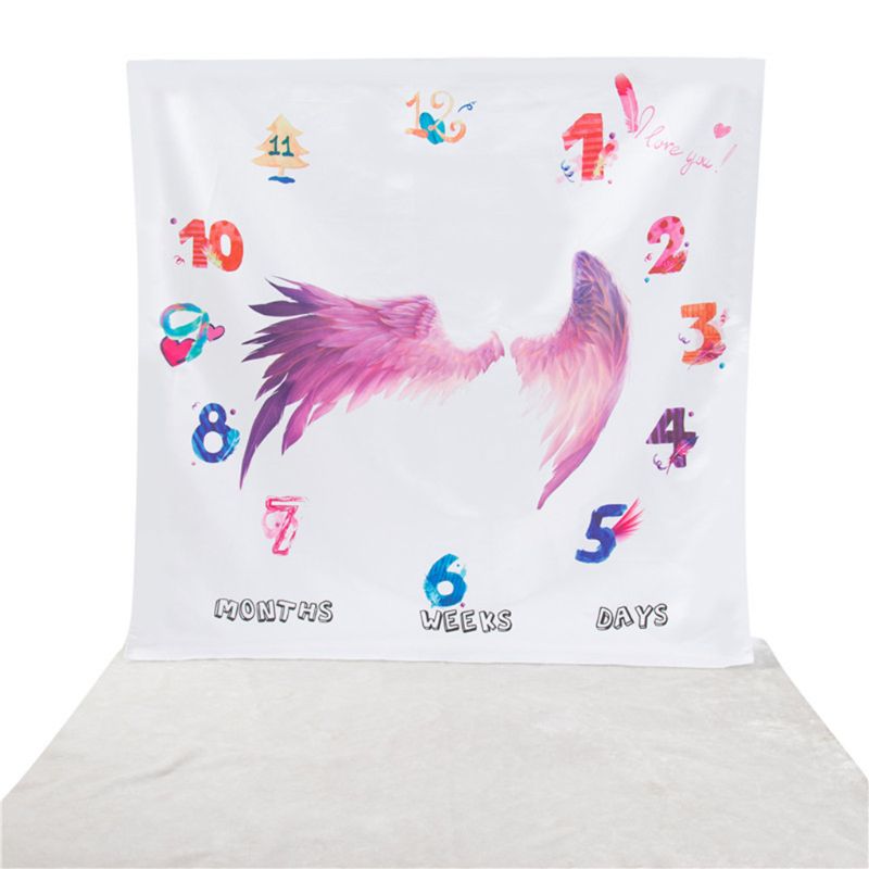 Baby Milestone Deken Pasgeboren Foto Achtergrond Doek Zuigelingen Fotografie Props R2JF