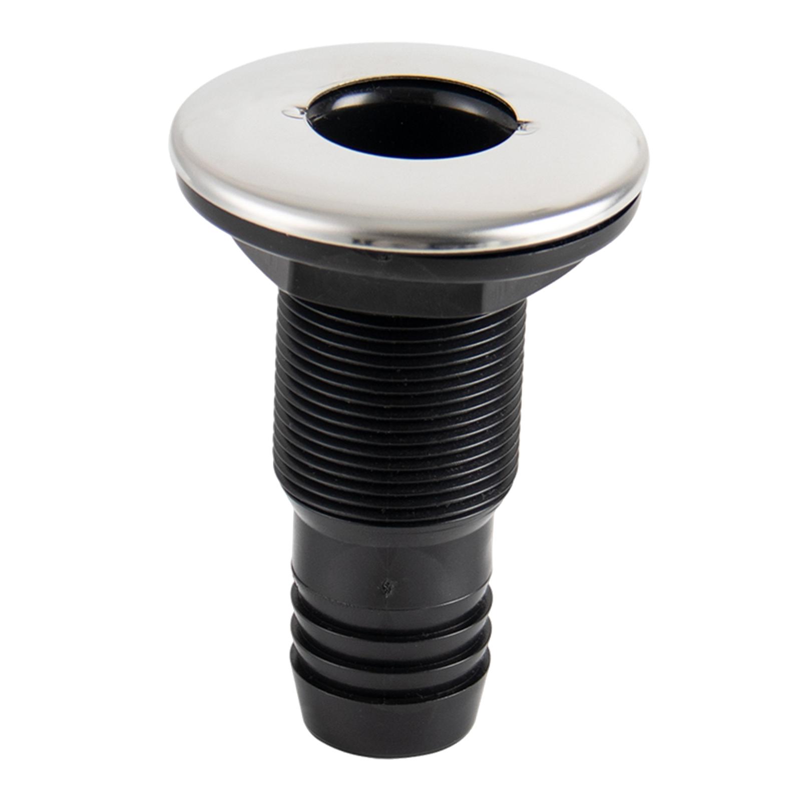 Boat Water Drain Scupper Stable Performance Hull Bilge Vent Fitting Plumbing Universal Hose Outlet Connector Boat Scupper Drain: black