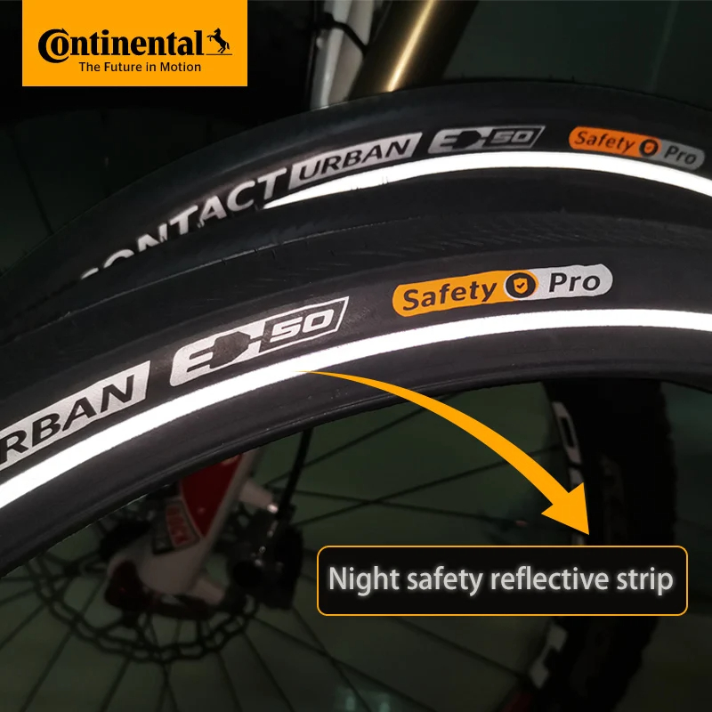 Continental Contact Urban-neumáticos de 28/29 pulgadas para bicicleta eléctrica, llantas con tiras reflectantes, 40/42/47/50/55-622 180 TPI MTB