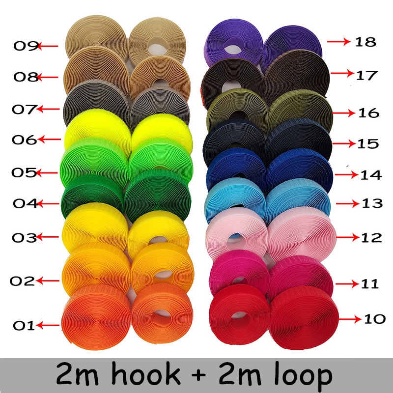 20mm szerokość naprawa butów rzepy bez taśma rzepowa samoprzylepna kij odzież szycie magiczne haczyki pętla taśma naklejana pasek velcroing