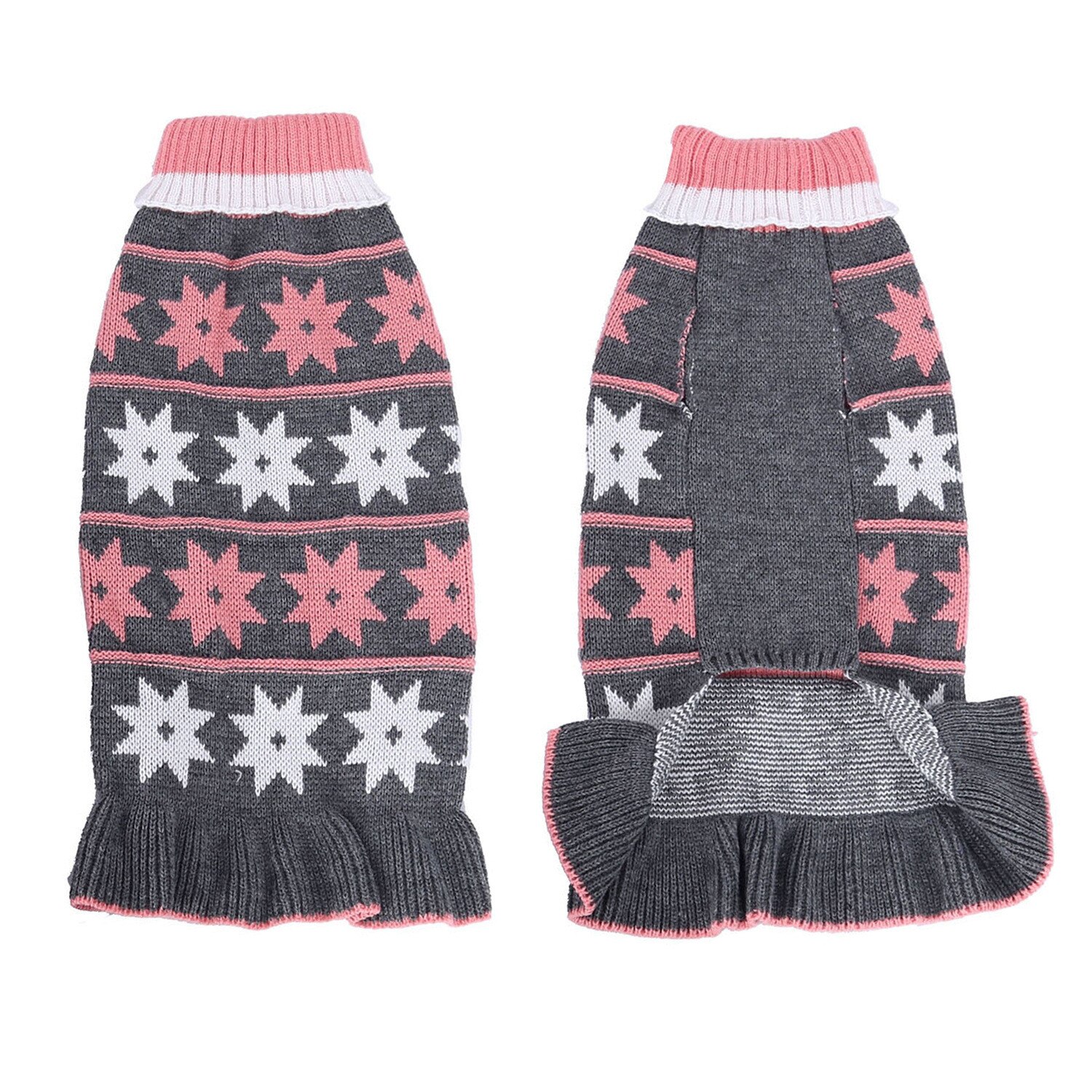 @ Cachorro vestidos de floco de neve imprimir popular moda pet inverno quente camisola intervalo cor roupas para animais estimação camisola terno para o cão