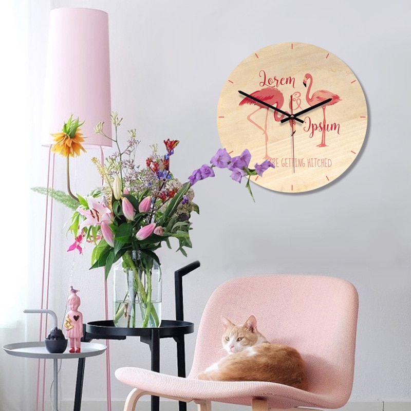 reloj de pared vintage con flamenco de madera para parejas de , reloj europeo para sala de estar o dormitorio decorado