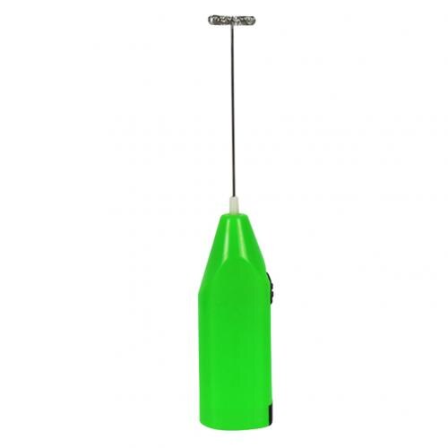 Melkopschuimer Roestvrij Staal Handheld Battery Operated Garde Drink Mixer Perfect Voor Latte Koffie Cappuccino: green
