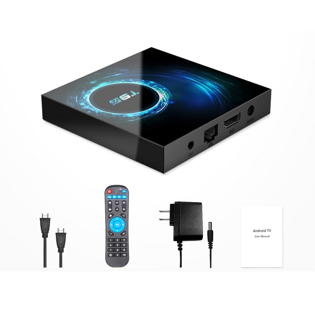 T95 Smart Wireless Tvbox 6K High Definition Media Player Android Tv Box 2.4G Wifi Dual Frequentie Set-top Box Stem Assistent Doos: Black 2G 16G EU