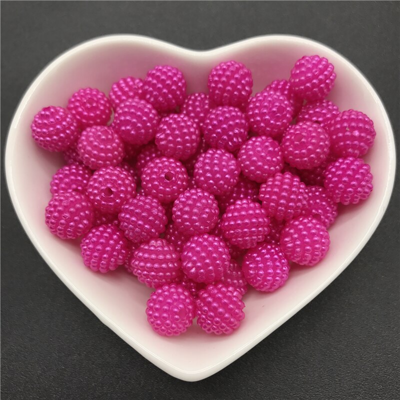 10mm 50pcs Acrylic Beads Bayberry Beads Round Loose Beads Fit Europe Beads For Jewelry Making DIY Accessories: 05