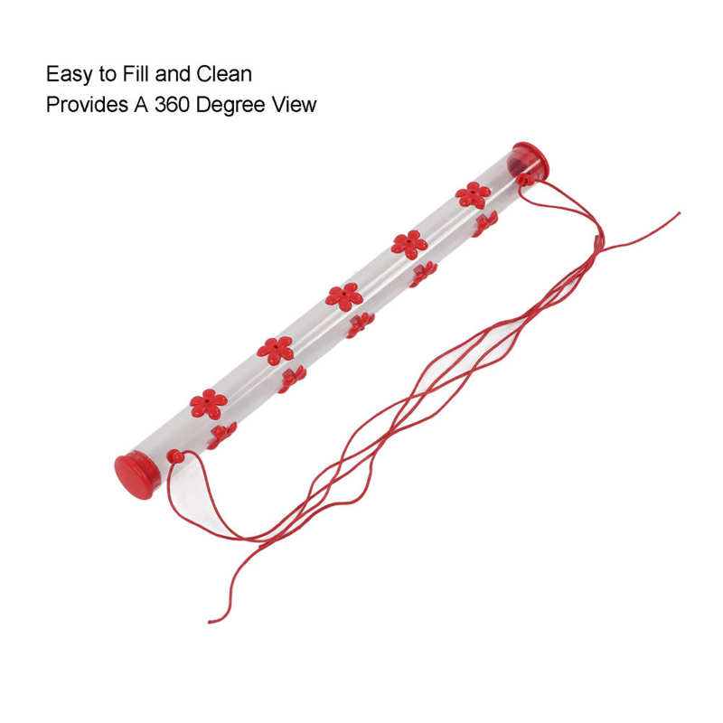 Hummingbird Feeder Hanging Long Tube Bird Feeder Easy To Fill for Terrace for Courtyard for Deck for Garden