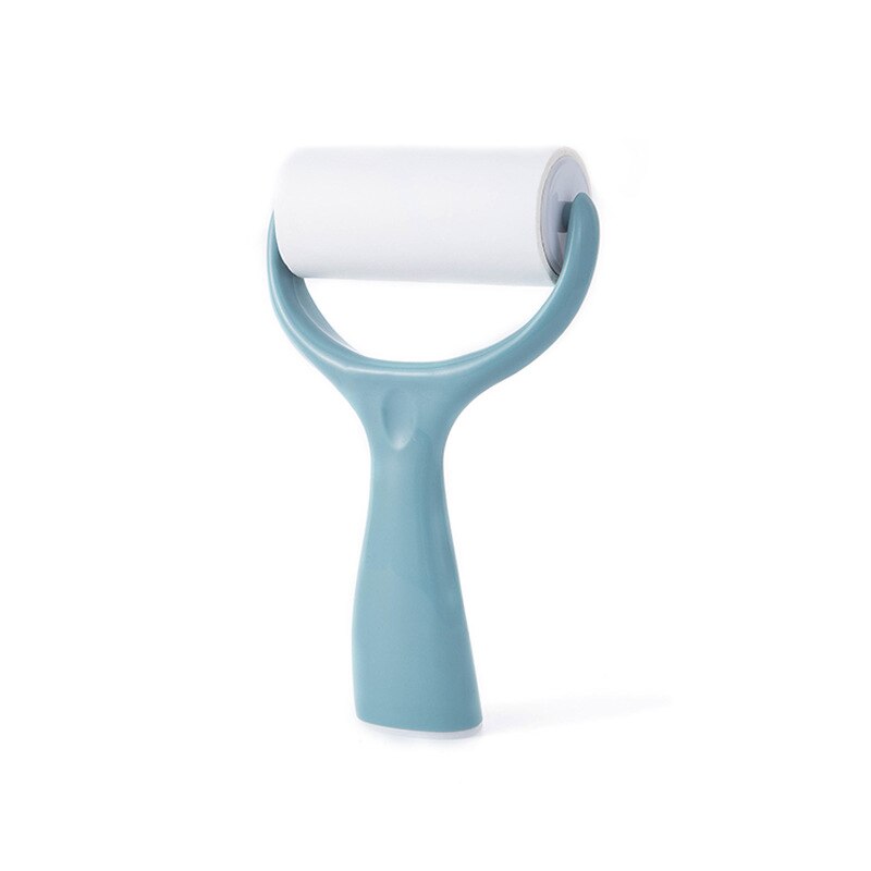 Handle Dust Paper Tearable Adhesive home standing viscous roller Sticky viscous tearable clothes dusting paper removal brush: blue
