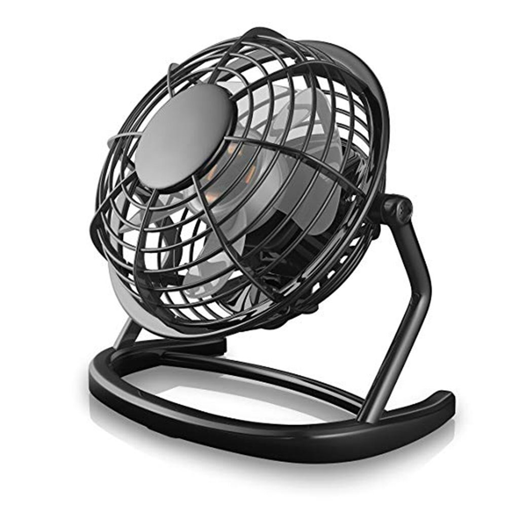 Mini Ventilador USB portátil de escritorio Mini Ventilador súper silencioso Coolerfor Ventilador pequeño aire acondicionado ordenador portátil Laptop oficina en casa: Black