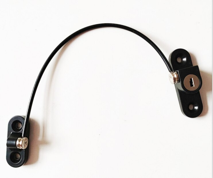 Anti-Diefstal Venster Beveiliging Kettingslot Kind Veiligheid Deur Restrictor Rvs Sloten Thuis Schuifdeur Meubels Hardware: Black