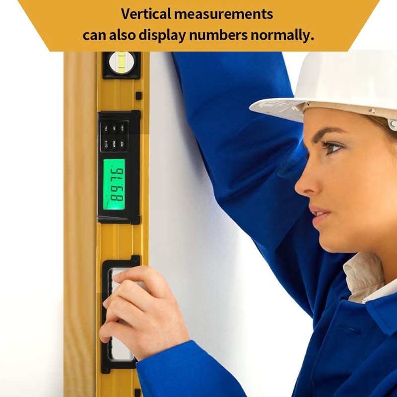 24-Inch Digital Torpedo Level And Protractor Neodymium Magnets Bright Lcd Display Ip54 Dust/Water Resistant Smart Level CNIM