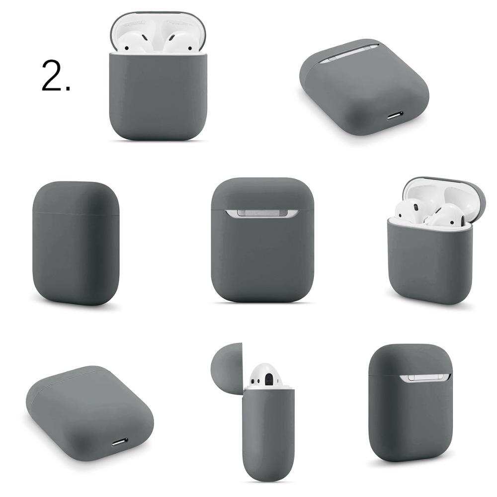 Slim Silicone Oortelefoon Case Voor Apple Airpods Case Cover Voor AirPods Draadloze Opladen Box Ultra Dunne Voor AirPods Protector Case