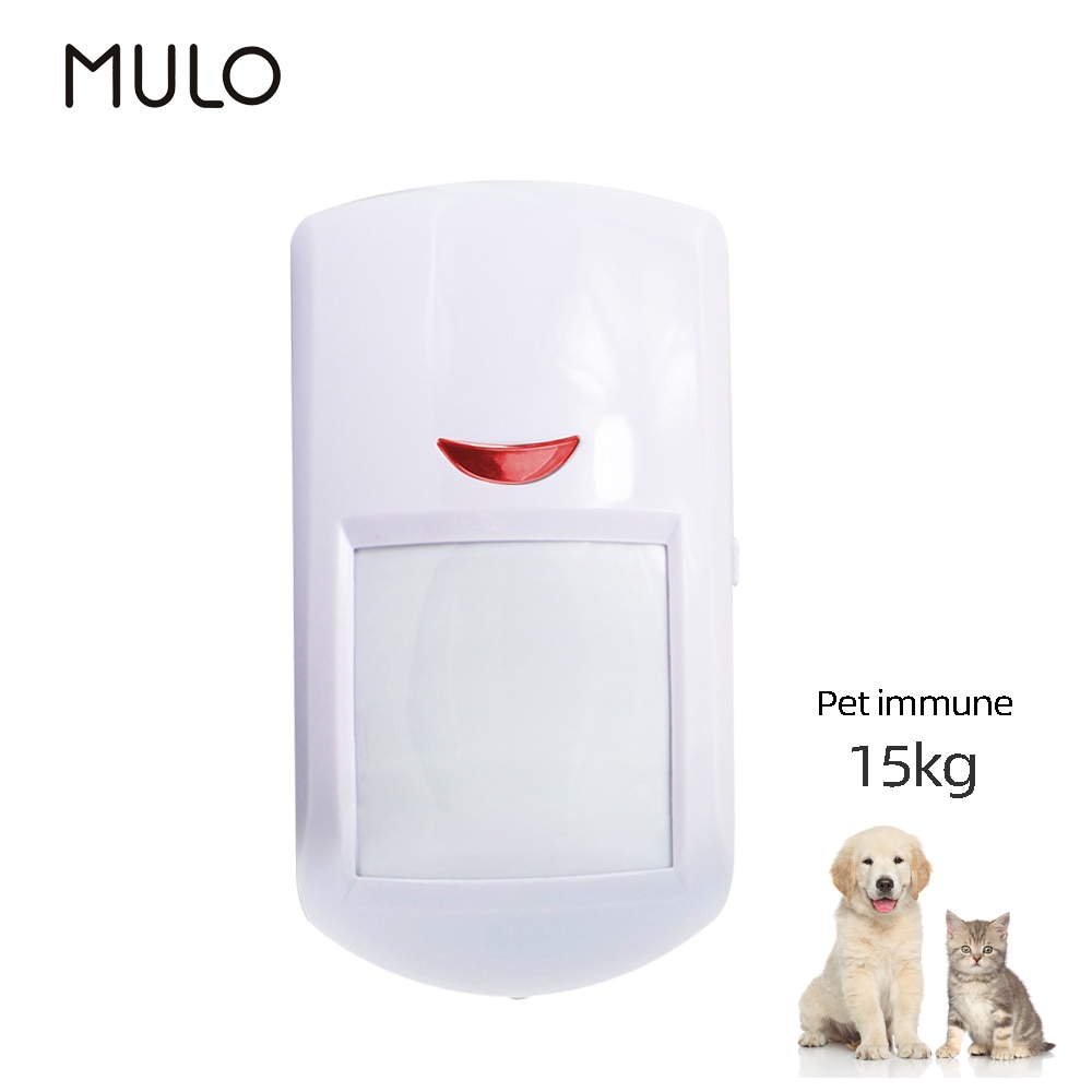 Mulo PA96 Pet Immune Pir Bewegingsmelder Infared Sensor Compatibel 433Mhz EV1527 Alarmsysteem
