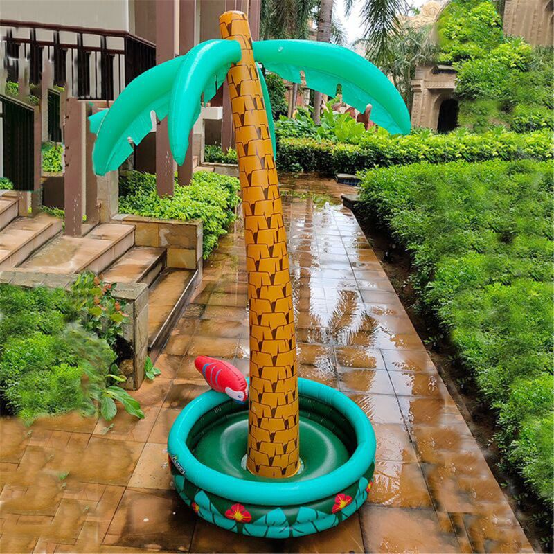 Y4UD Aufblasbare Eis Eimer Hawaii Serie 180cm Kokosnuss Palme Baum Eis Getränke Buffet Whiskey Bahre Würfel Sandstrand Party Supplie