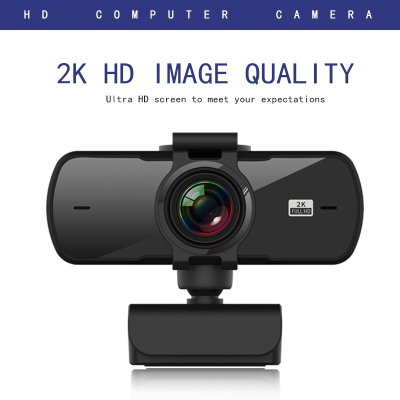 2K Vaste Focus Hd Webcam Ingebouwde Microfoon Video Call Draaibare Camera Computer Randapparatuur Web Camera Voor Pc laptop Webcams: Default Title