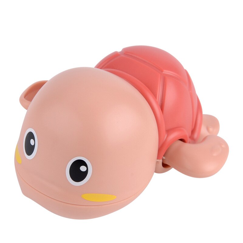 Baby Bath Toys Boy Girl Cartoon Duck Tortoise Clockwork Dabbling Shower Water Toy For Bathroom Bathtub Beach Game Baby Toy: Rose Tortoise-ST040