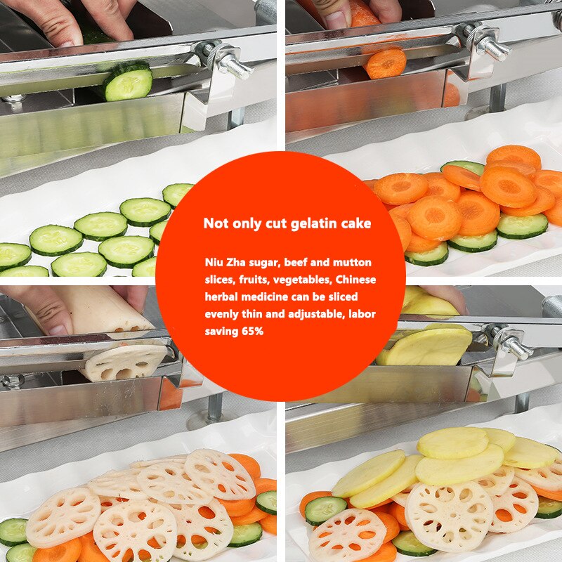 Manual meat cutter Stainless steel Multi-function slicer for cut gelatin /beef/mutton/rice cake/vegetables/ham slicing maker