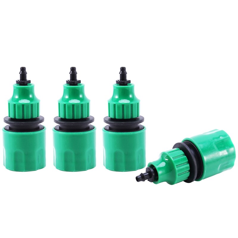 Garden Hose Pipe One Way Adapter Tap Connector Fitting For Irrigation 4-pack: Default Title