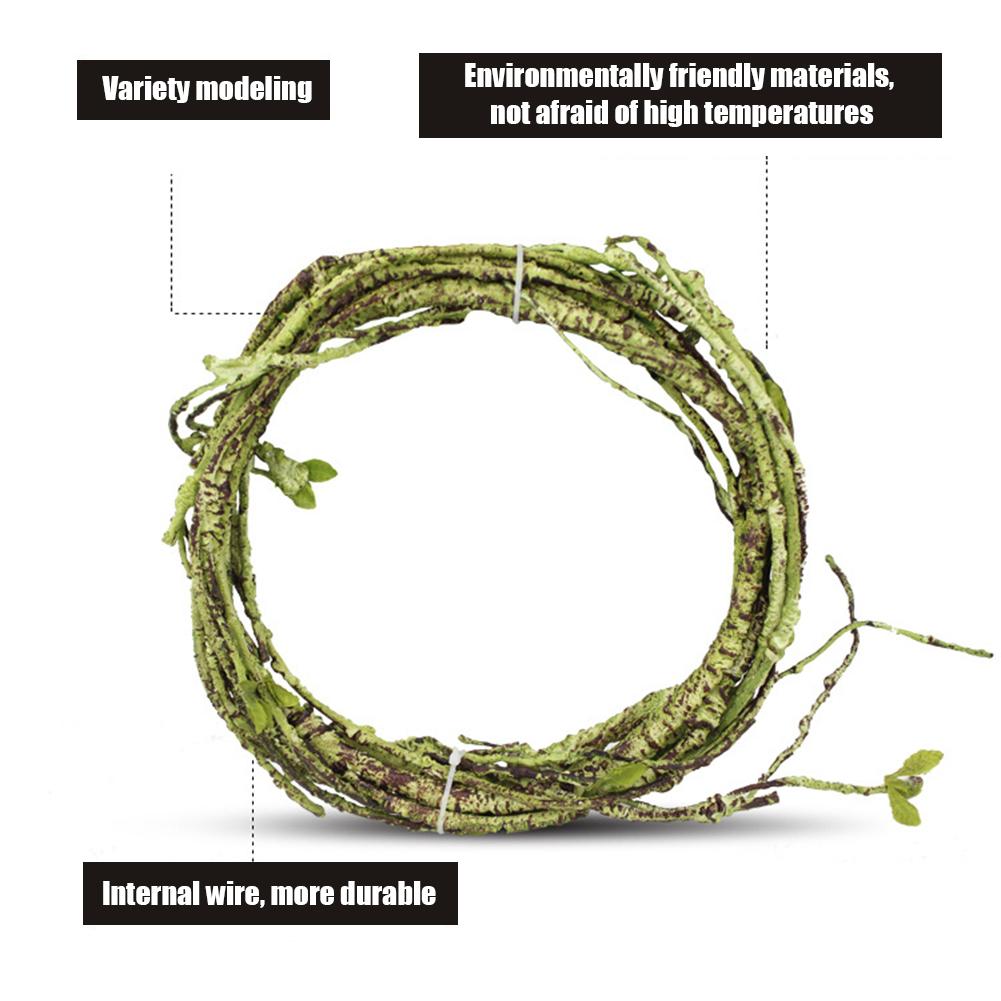 Haustier Lebensraum Dekor Reptil Simulierte Rattan Regenwald Faltbare Dekoration Für Eidechsen Frösche Schlangen Haustier Terrarium Dekoration