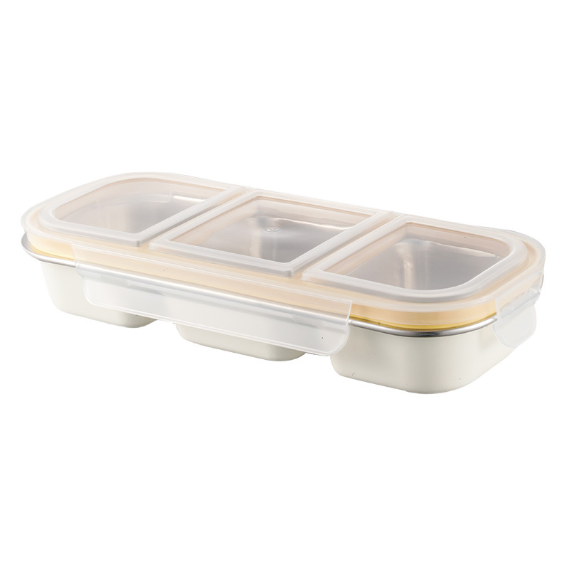 Rustfri madkasse til voksne med låg, mikrobølgeovn, diæt tallerken, sovsetallerken, til opbevaring af mad og servering, til opbevaring af mad og servering, til opbevaring af mad og servering.