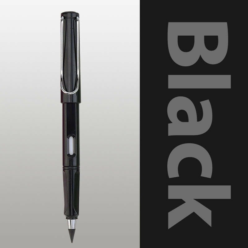 Lápiz eterno sin afilar, nueva tecnología, escritura ilimitada, sin tinta, pintura de bocetos mágicos, lápiz sin plomo: Black