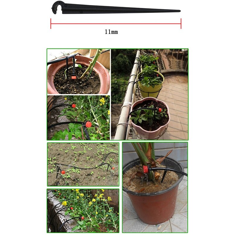 500 Pcs Hose Holder Plastic Bracket 11cm Used for Fixing the 4 / 7mm Drip Irrigation Tubing Pipe