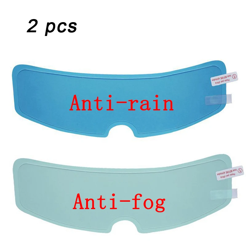 Película Universal a prueba de lluvia para casco de motocicleta, pegatina de revestimiento Nano duradera para conducción de seguridad, película antiniebla, accesorios para cascos de motocicleta: Negro