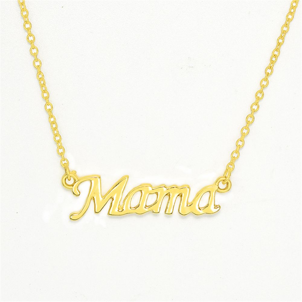 Petite maman maman maman lettres collier estampillé mot initiale amour Alphabet mère colliers pour Thanksgiving fête des mères