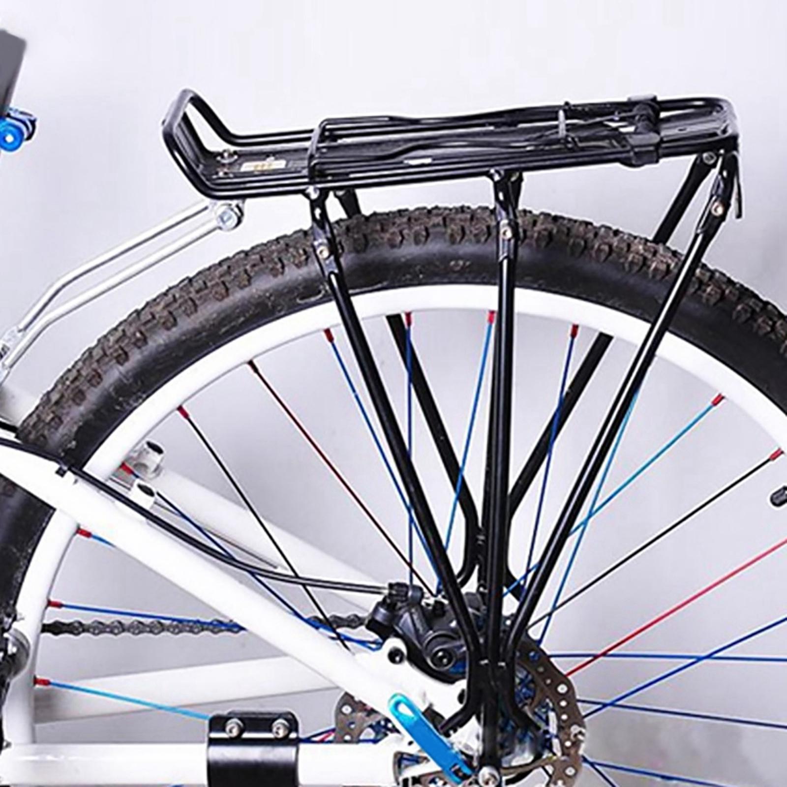 Portaequipajes trasero para bicicleta, alforjas de aleación de aluminio, soporte para contrapunto para ciclismo, límite de carga para bicicleta de montaña, 55 libras/25kg, piezas de turismo