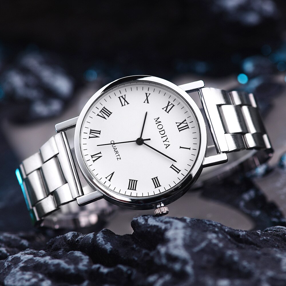 Montre à quartz pour hommes, à la , décontracté, business, ceinture, apparence exquise, simple, offre spéciale, 2022: Rome-White